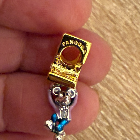 Gold and Silver Charm with Blue Accents - Picture 5 of 7